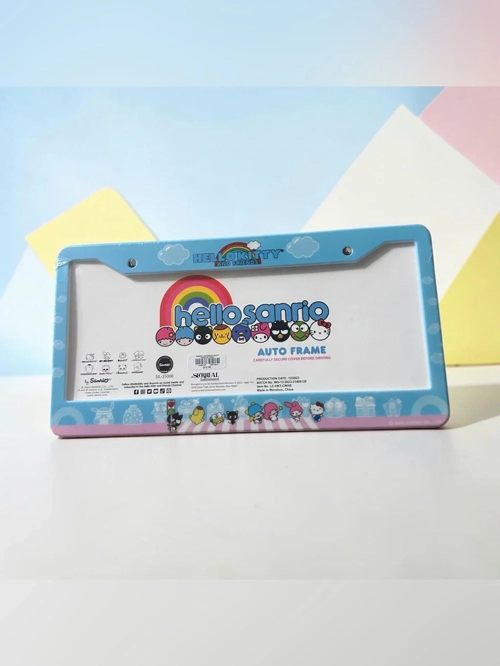 Sanrio Hello Kitty Blue and Pink Auto Frame